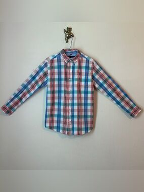 Tommy Hilfiger Boy’s Plaid Button-Down Shirt- Blue, Green & Orange